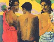 Paul Gauguin Three Tahitians Spain oil painting artist